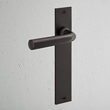 Apsley Long Plate Sprung Door Handle - Bronze  