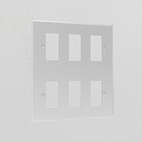 6G Rocker Switch Plate - Clear White