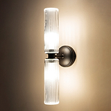 Claremont Medium Wall Light Fluted Glass - Bronze