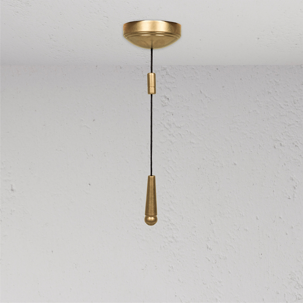 Bathroom Pull Switch - Antique Brass