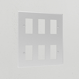 6G Rocker Switch Plate - Clear White