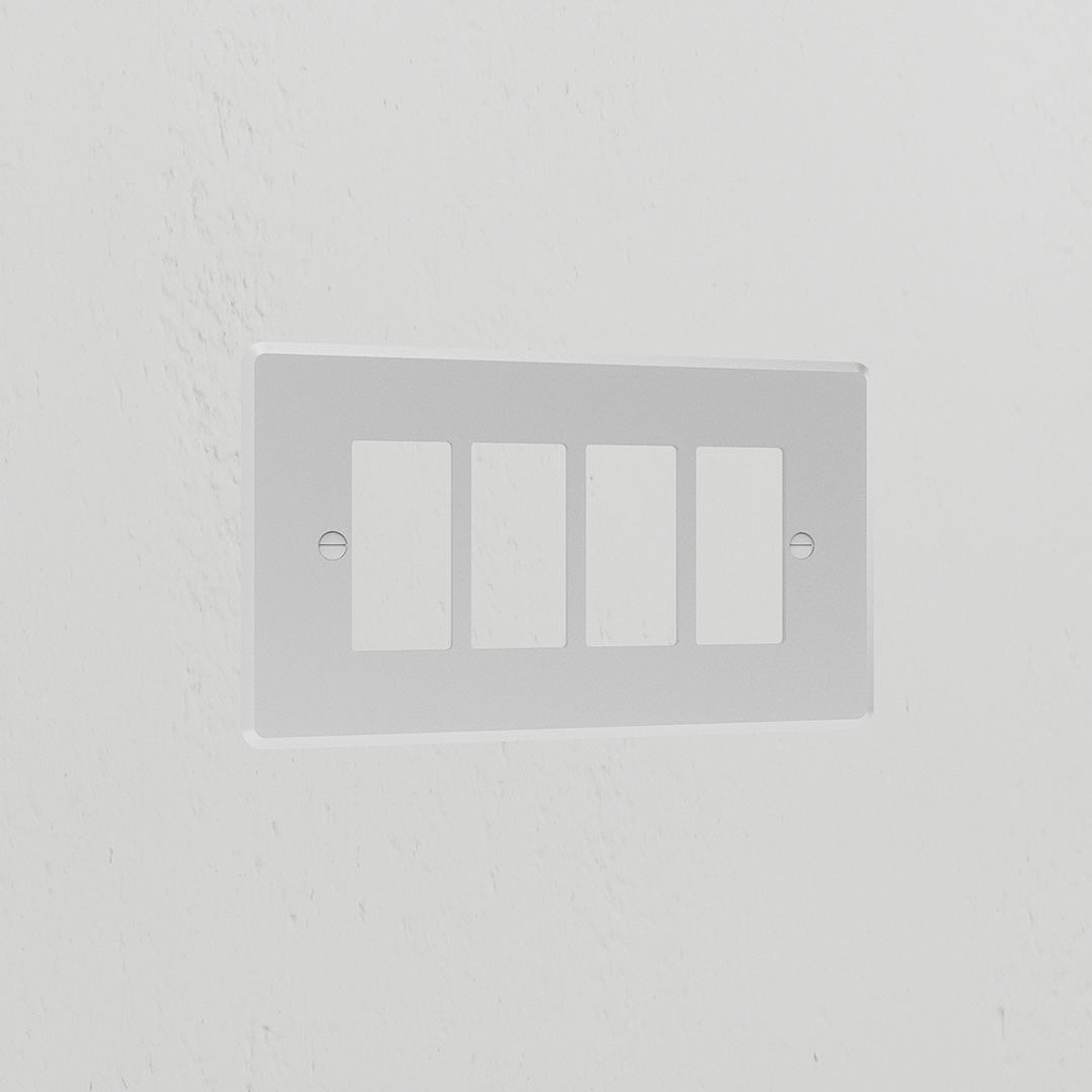 4G Rocker Switch Plate - Clear White