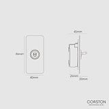 1G Architrave Double Pole Toggle Switch - Clear Polished Nickel