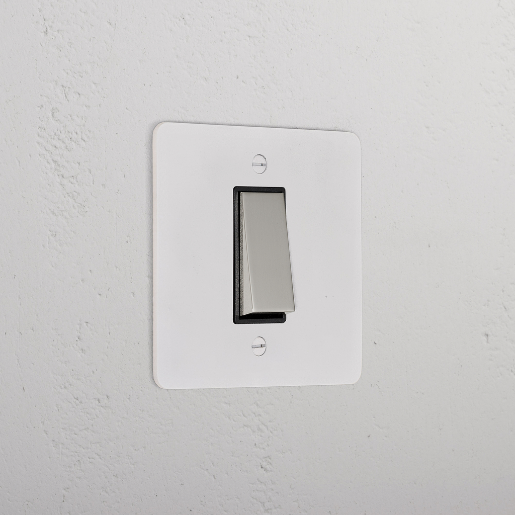 1G Two Way Rocker Switch _ Paintable Polished Nickel Black 