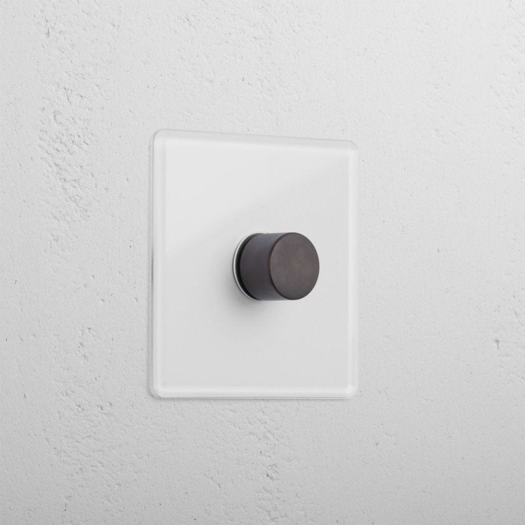 Clear Bronze 1 Gang 2 Way Elegant Dimmer Switch