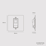 CAT6 Socket - Polished Nickel White