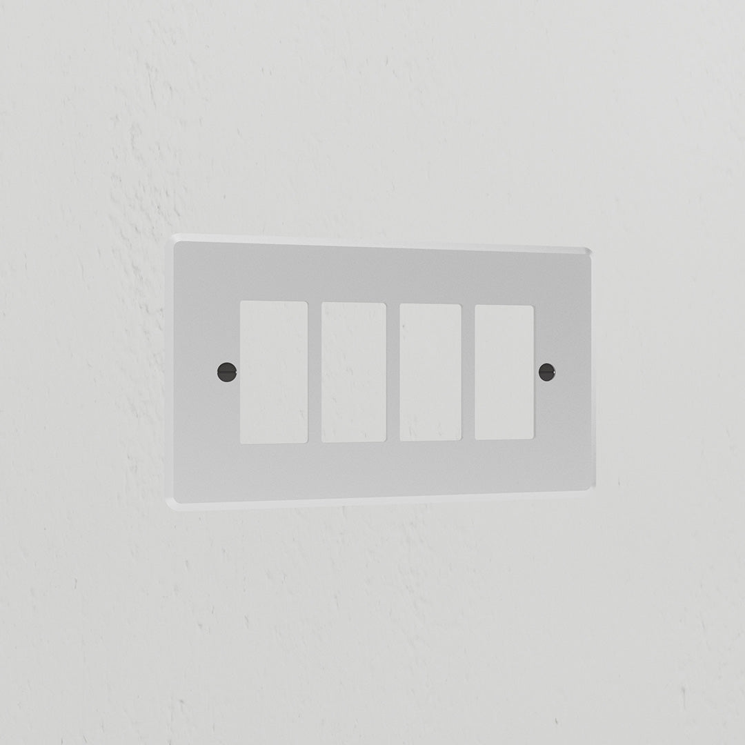 4G Rocker Switch Plate - Clear Black