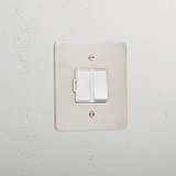 Designer Polished Nickel Switched Fused Spur White