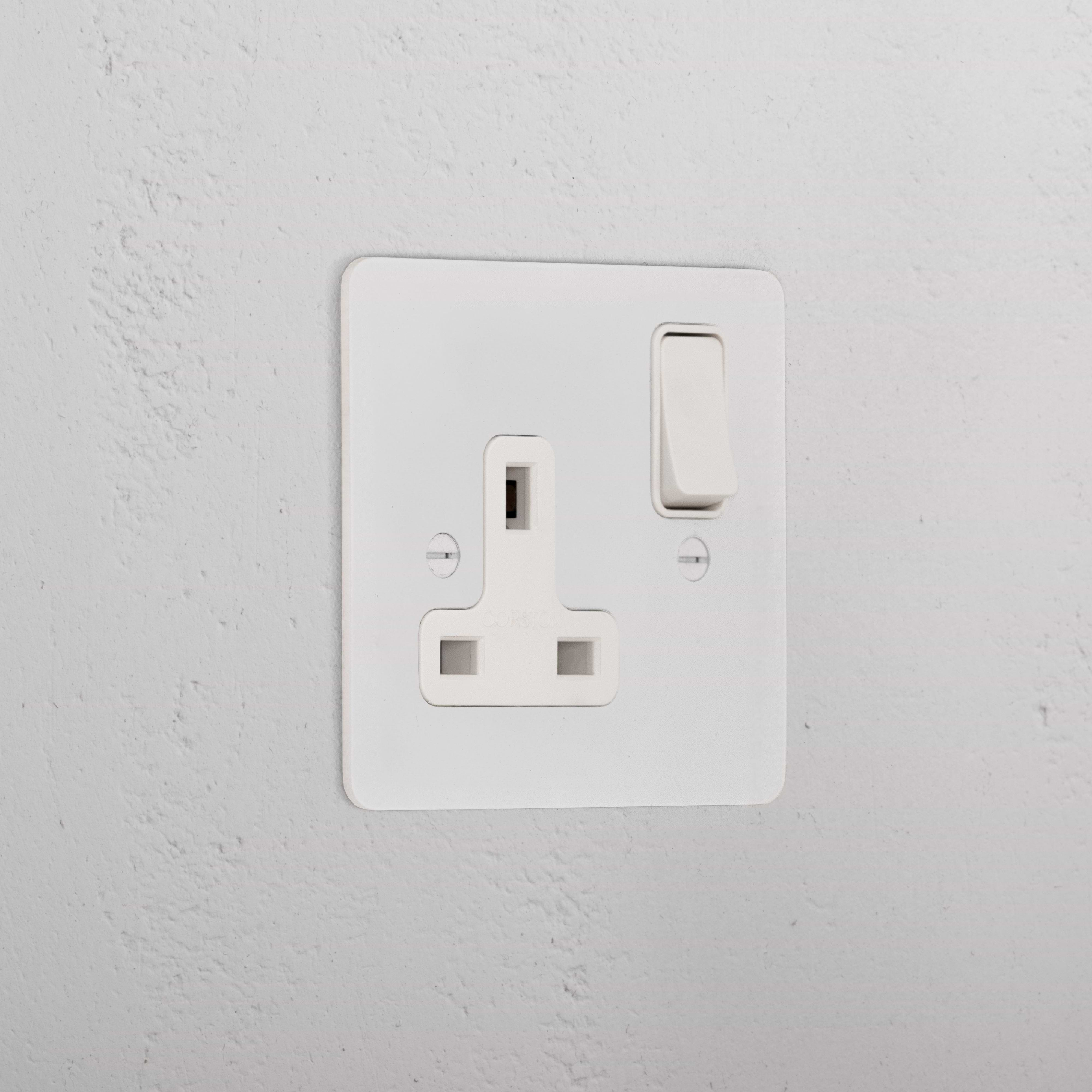 Single Socket UK _ Paintable White