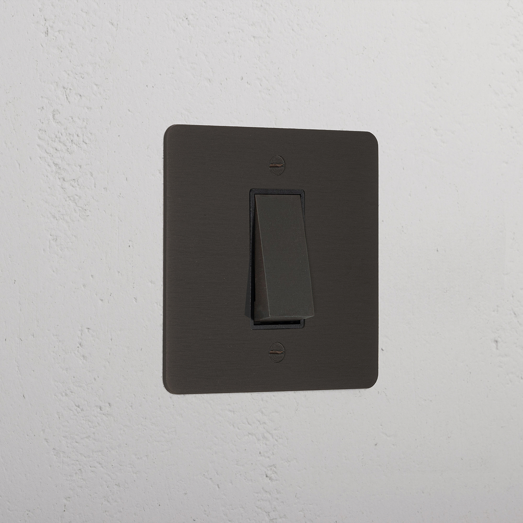1G Two Way Rocker Switch - Bronze Black