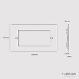 Double Module Brush Plate - Polished Nickel Black