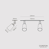 Perryn Small Double Spotlight (35mm) - Polished Nickel