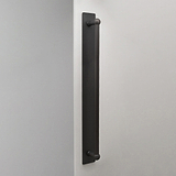 Bronze Harper Single Pull Handle With Plate 500mm On White Background