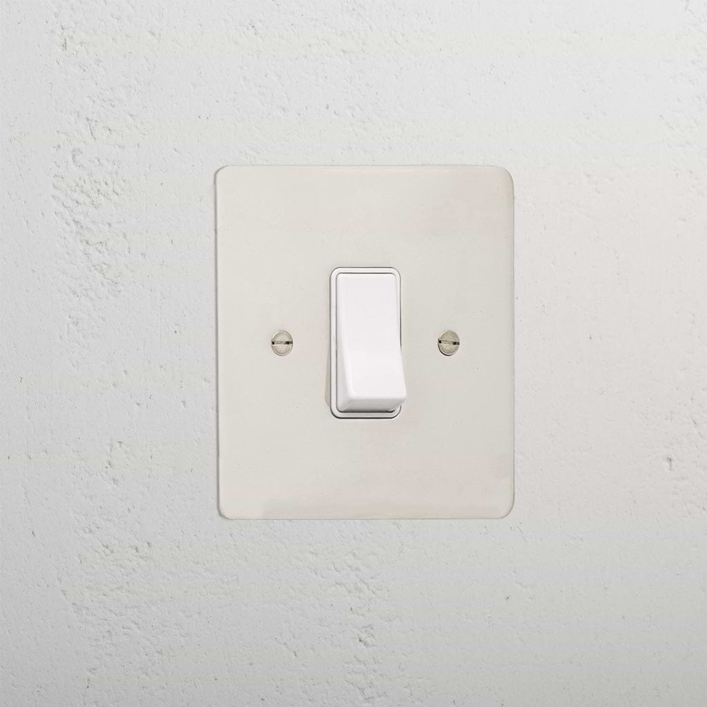 Elegant Polished Nickel 45A Cooker Switch White