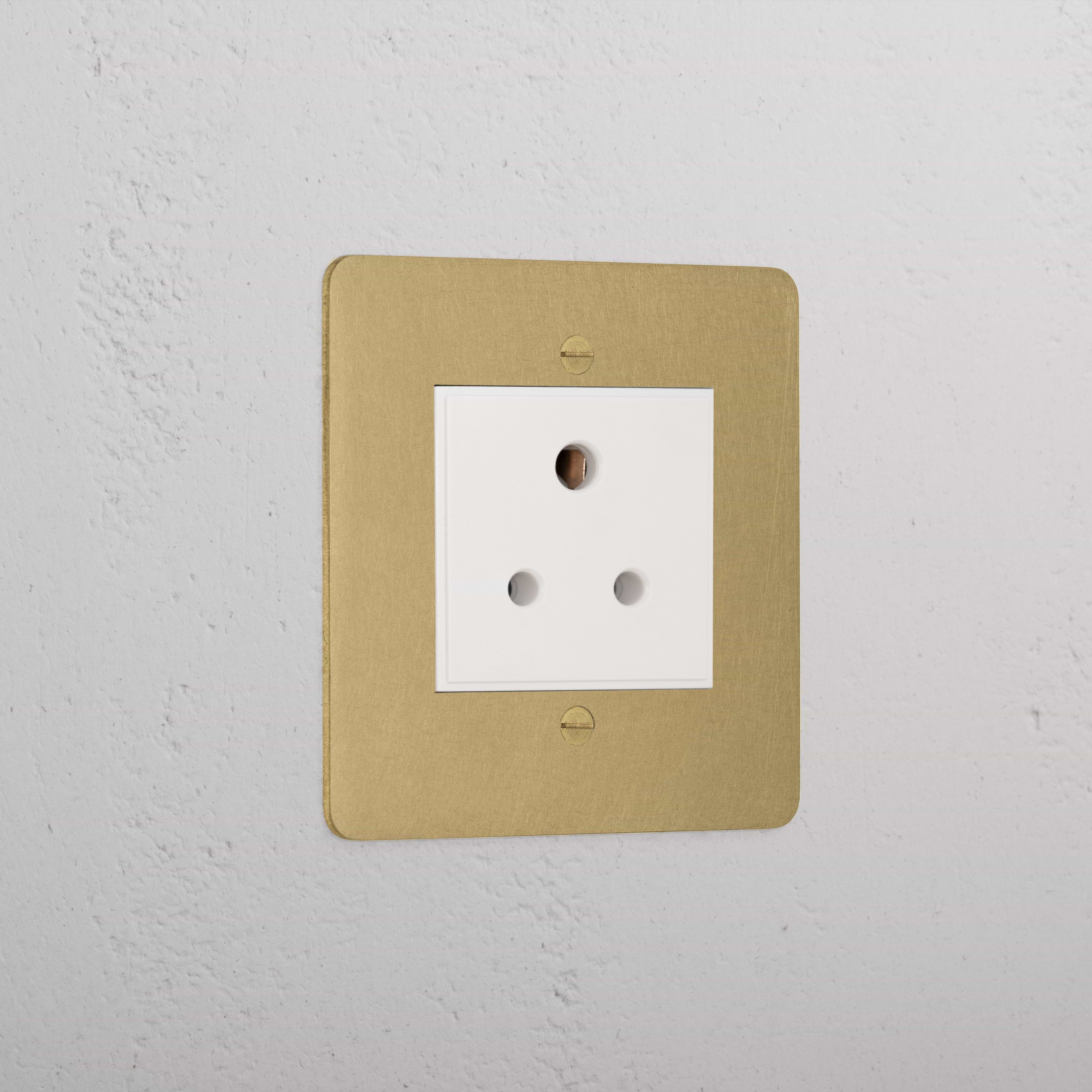 Elegant Antique Brass 5A Light Socket White