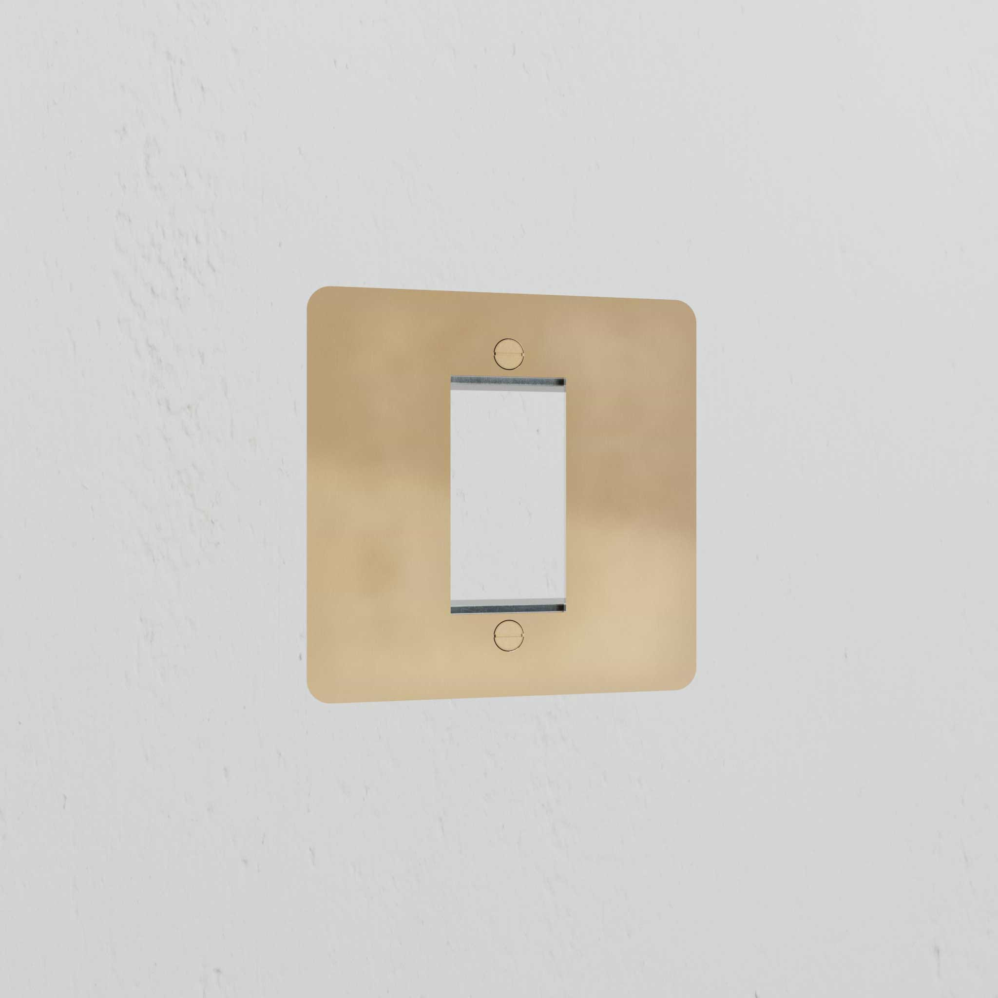 1G 25mm Module Plate - Antique Brass