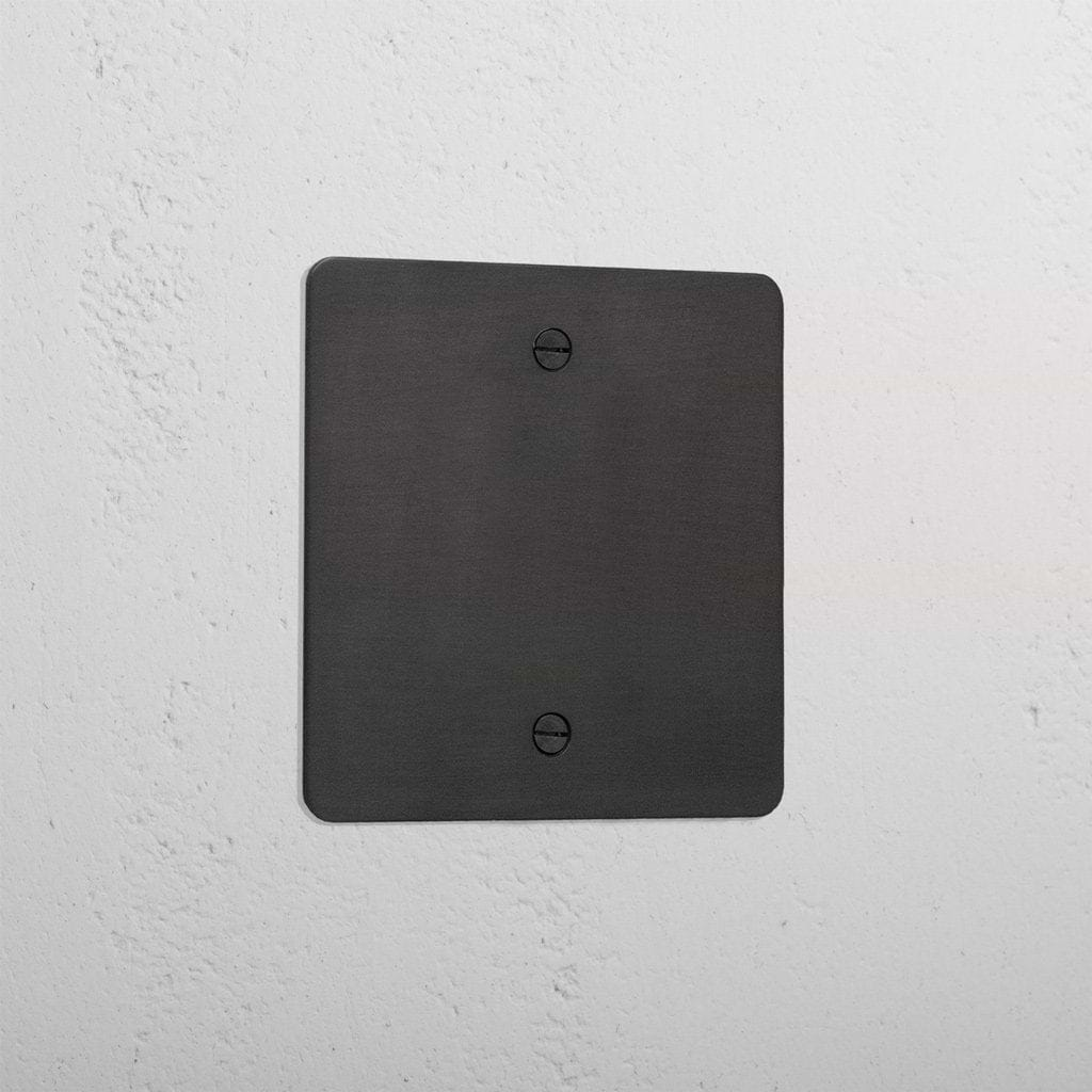 Bronze 1 Gang Blank Plate Black