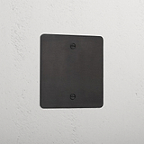 Bronze 1 Gang Blank Plate Black