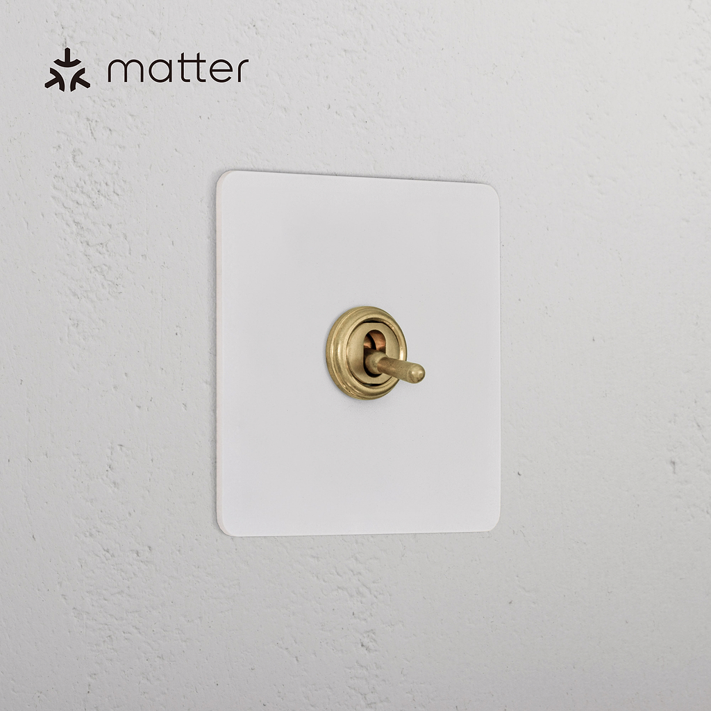 1G Smart Retractive Toggle Switch – Paintable Antique Brass