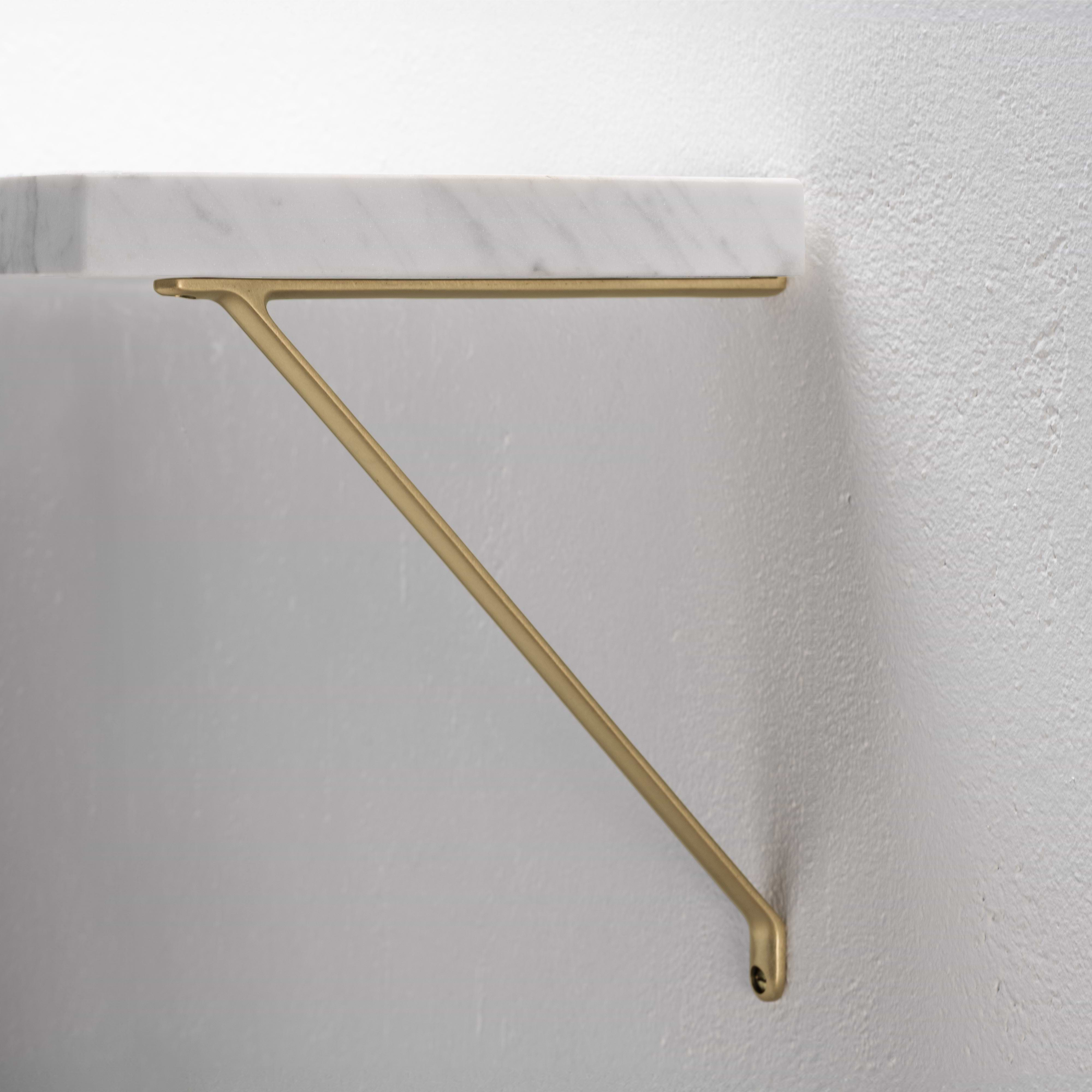 Brixton Shelf Bracket 200mm - Antique Brass  