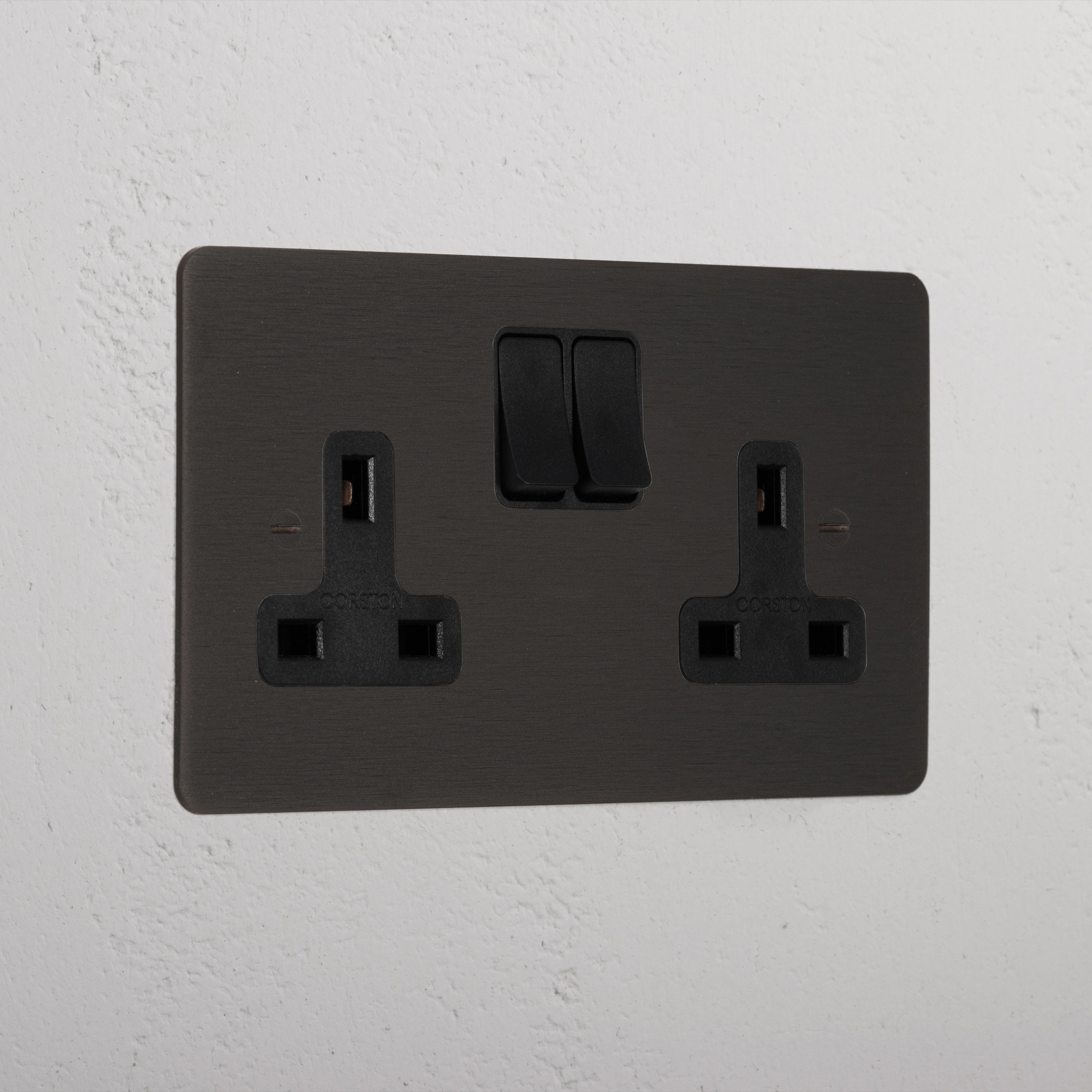 Bronze Luxury Double Socket Black
