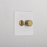 2G Mixed Switch 1T1D _ Paintable Antique Brass