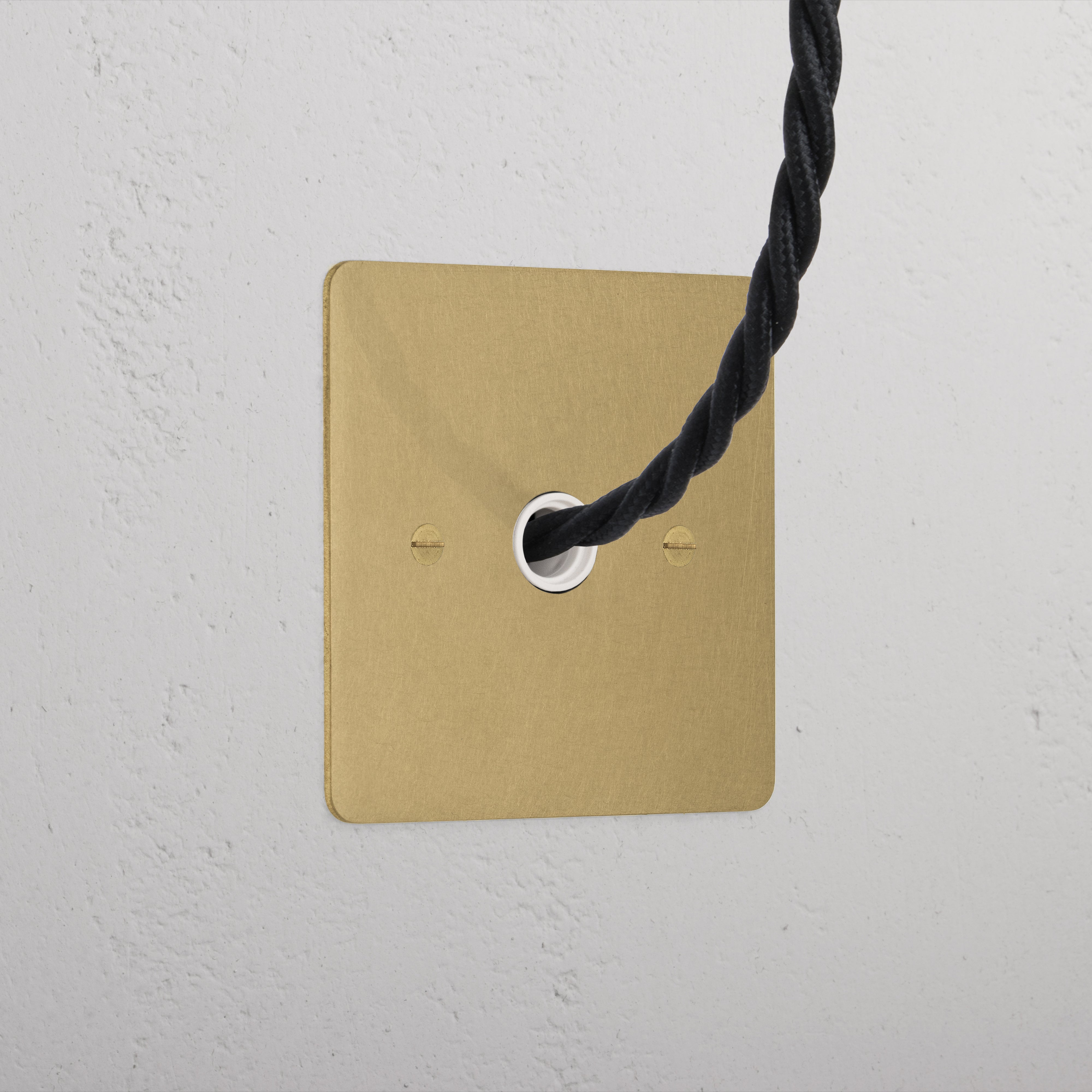 Premium Antique Brass Flex Outlet White