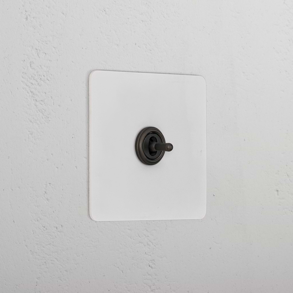 1G Centre Retractive Toggle Switch _ Paintable Bronze