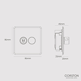 2G Mixed Switch 1T1D - Clear Antique Brass