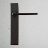 Clayton Long Plate Sprung Door Handle - Bronze  