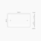 2G Blank Plate - Clear White