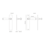 Digby Long Plate Fixed Door Handle - Antique Brass