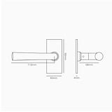 Apsley Short Plate Sprung Door Handle - Bronze 