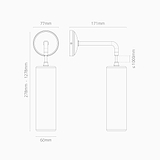 Sketch of Antique Brass hanging wall light