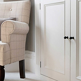 2x Bronze Bayswater Furniture Knob On White Cupboard
