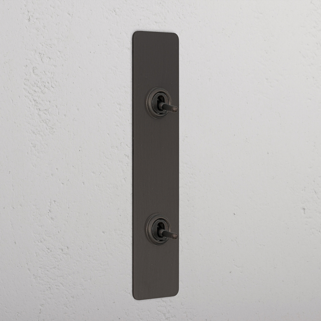 2G Architrave Two Way Toggle Switch - Bronze  