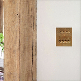 Antique Brass Elegant 8 Gang Dimmer Switch On Wall 