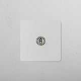 1G Smart Retractive Toggle Switch – Paintable Polished Nickel