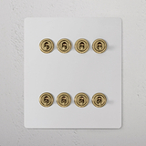 8G Two Way Toggle Switch - Paintable Antique Brass