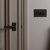 Apsley Short Plate Sprung Door Handle - Bronze 