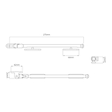 Southbank Casement Window Stay 275mm - Bronze