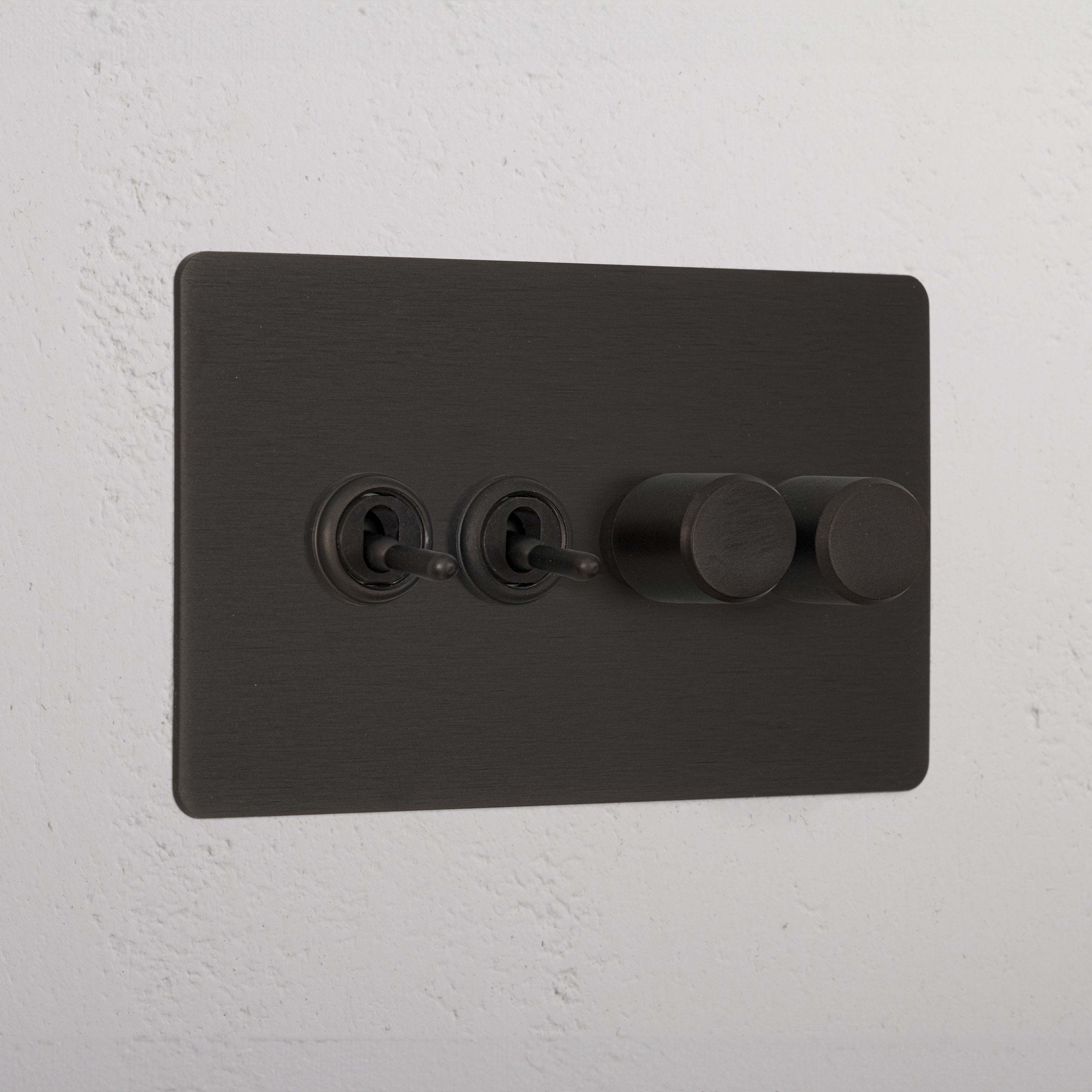 Bronze 4 Gang Mixed Luxury Light Switch