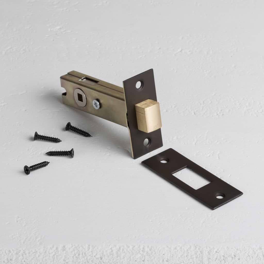 Bronze Bathroom Lock 60mm On White Background