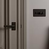 Apsley Short Plate Sprung Door Handle - Bronze 