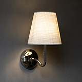 Malvern Medium Wall Light Alabaster White - Polished Nickel