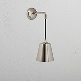 Polished Nickel Hanging Wall Light With Polished Nickel Solid Brass Shade