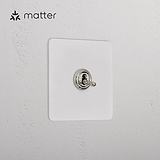 1G Smart Retractive Toggle Switch – Paintable Polished Nickel