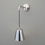 Polished Nickel Hanging Wall Light With Polished Nickel Solid Brass Shade