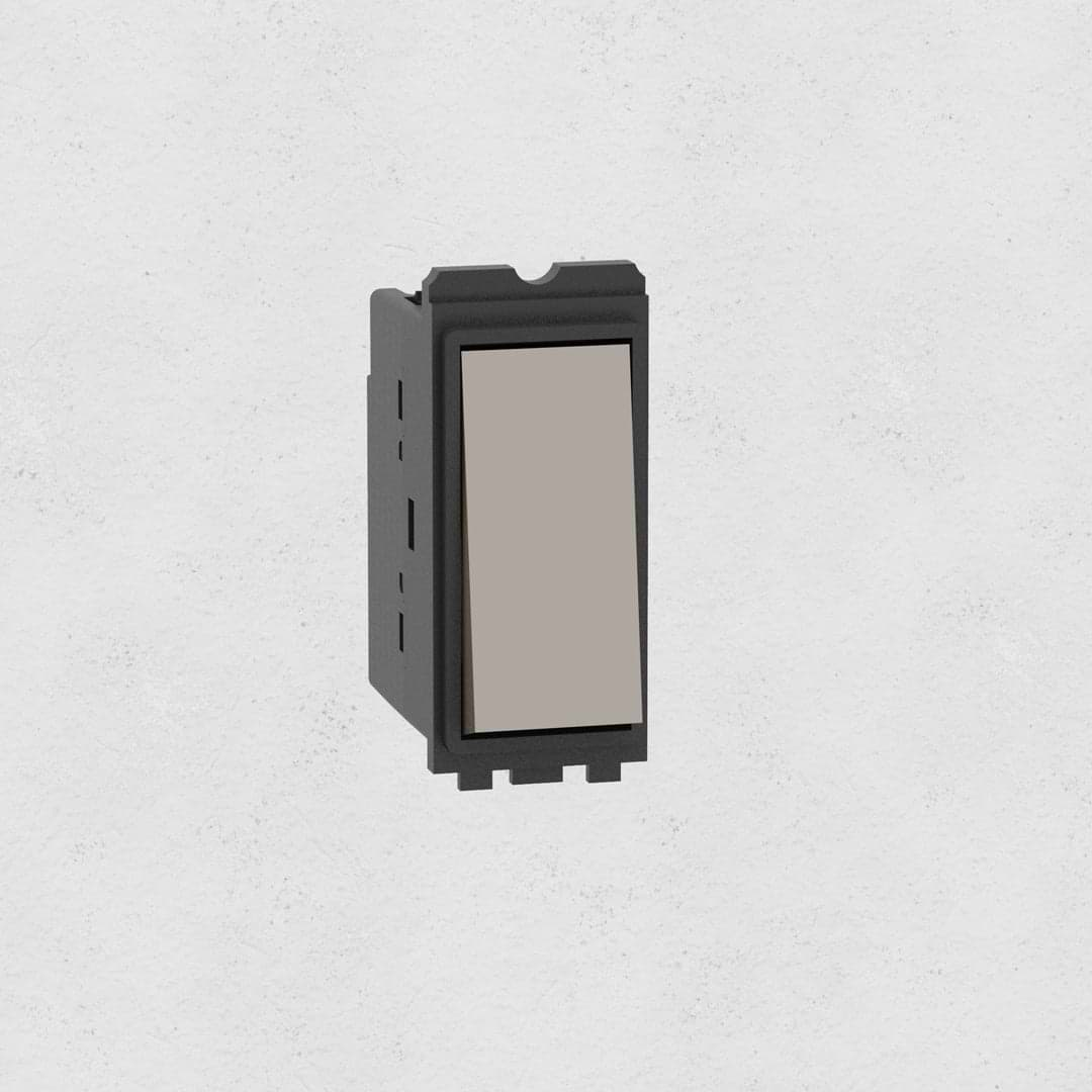 Retractive Rocker Switch - Polished Nickel Black