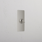 1G Architrave Retractive Toggle Switch - Polished Nickel